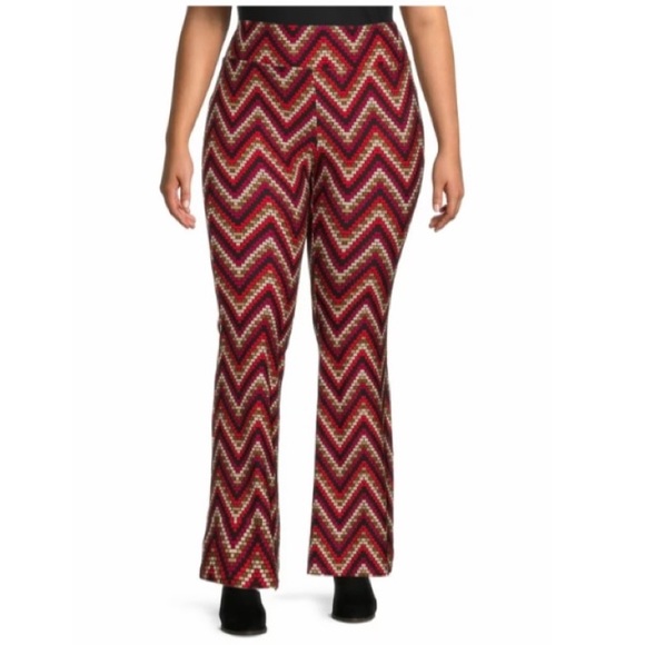 🎅 NO BOUNDARIES High Rise Geometric Flare Pants NWT XXL - Picture 6 of 14